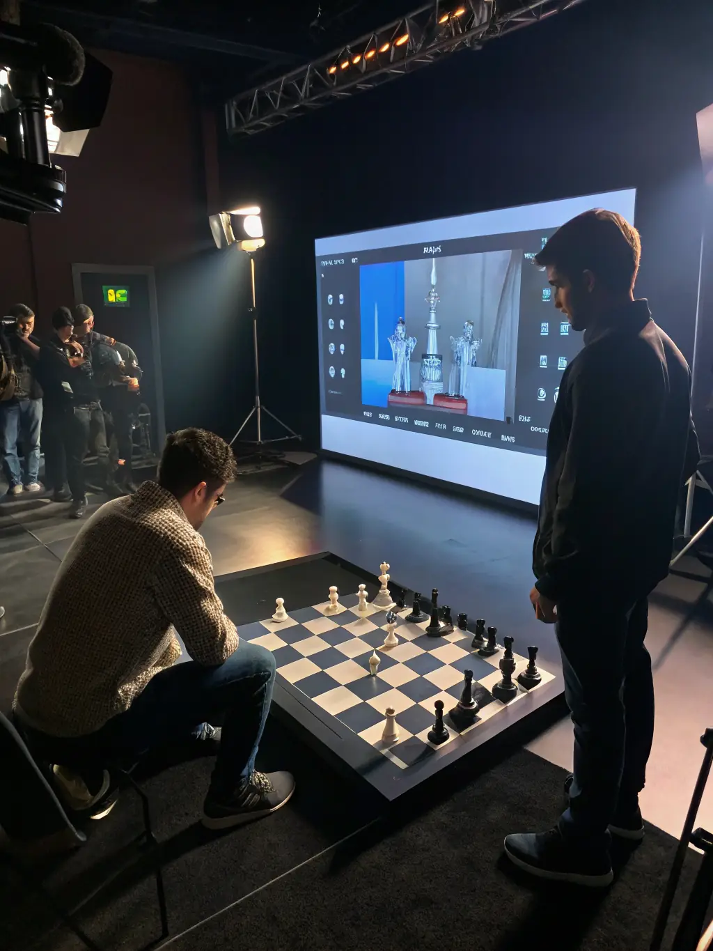 An image depicting strategic planning with chess pieces, representing the strategic thinking module of the Dominum program.